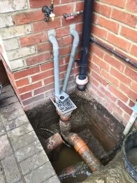 Drain Repairs, Patch repair to a residential water supply pipe